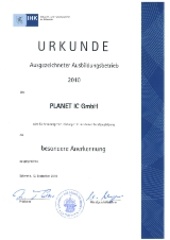 Urkunde IHK Ausbildung 2010